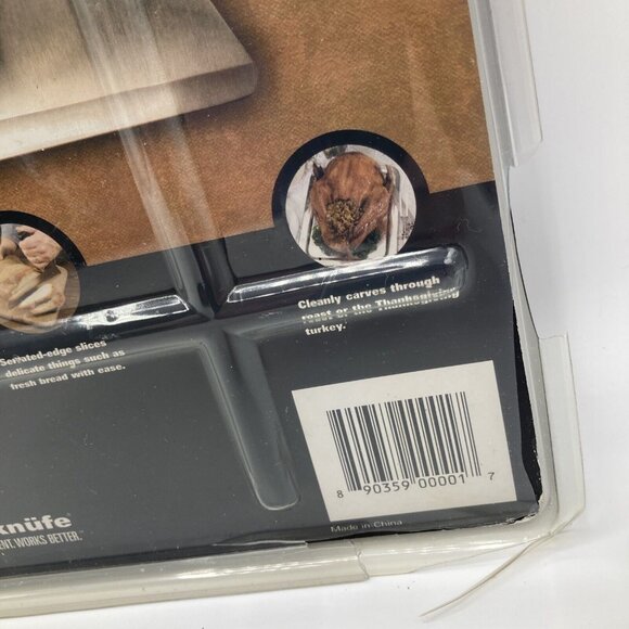 The Knufe Kitchen Knife Angled Handle Cutlery Serrated Straight Edge Stand - Picture 3 of 3